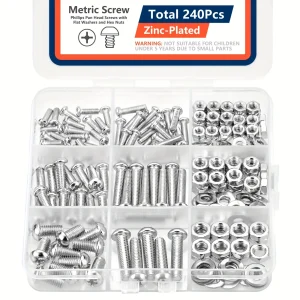 240Pcs Screws Bolts and Nuts Assortment Kit