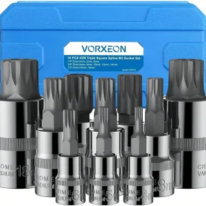 10Pcs 3 Sizes Spline Bit Socket Set 4mm-18mm
